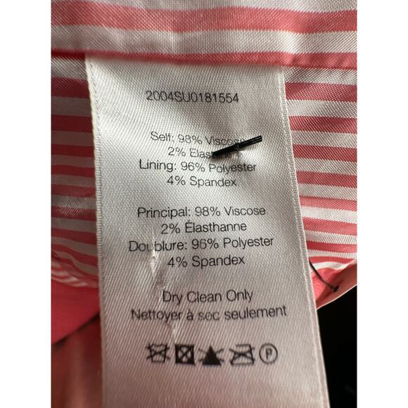 Veronica Beard XS Danielle DICKEY Jacket Fitted Peplum Melon Blazer Coral Pink 0 - Picture 10 of 13